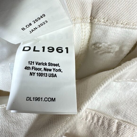 NWT DL1961 Patti Womens Jeans size 34 Straight High Rise Vintage Jeans 34 Beige - Picture 12 of 15